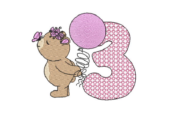 Number 3 Cute Teddy Embroidery Review