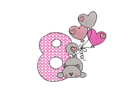 Number 8 Cat Sketch Embroidery Review