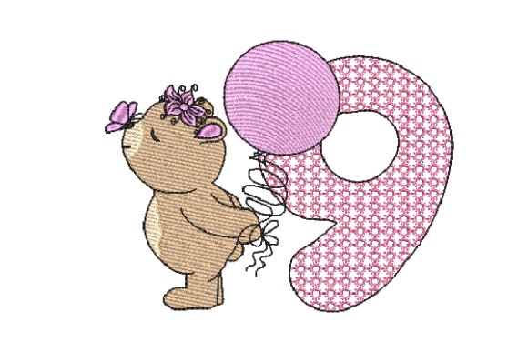 Number 9 Cute Teddy Embroidery Review