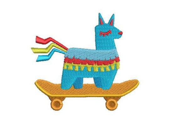 Pinata Riding Skateboard Embroidery Review