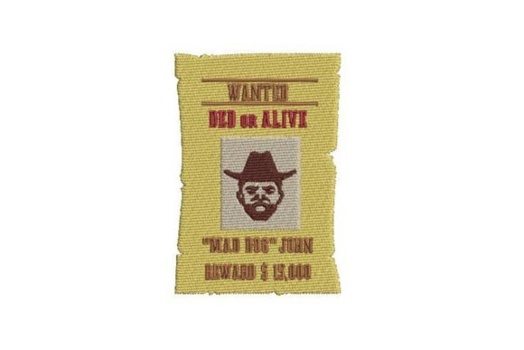 Wanted Sign Embroidery for Seasonal Creations