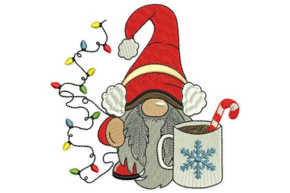 Xmas Lights Gnome Embroidery Review
